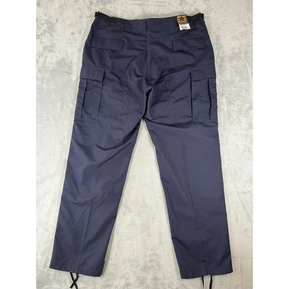 Propper Public Safety Pants Mens XL‎ Long Blue Ripstop Combat Cargo Button Fly